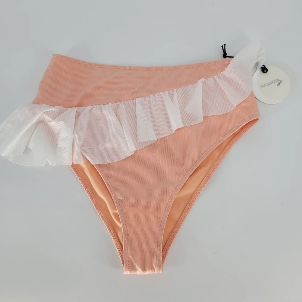 TULAROSA julieta high waist peach bikini bottoms xsmall - Picture 4 of 8